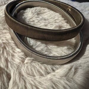 Silver and Gold Bronze Coil Stretchy Bracelets